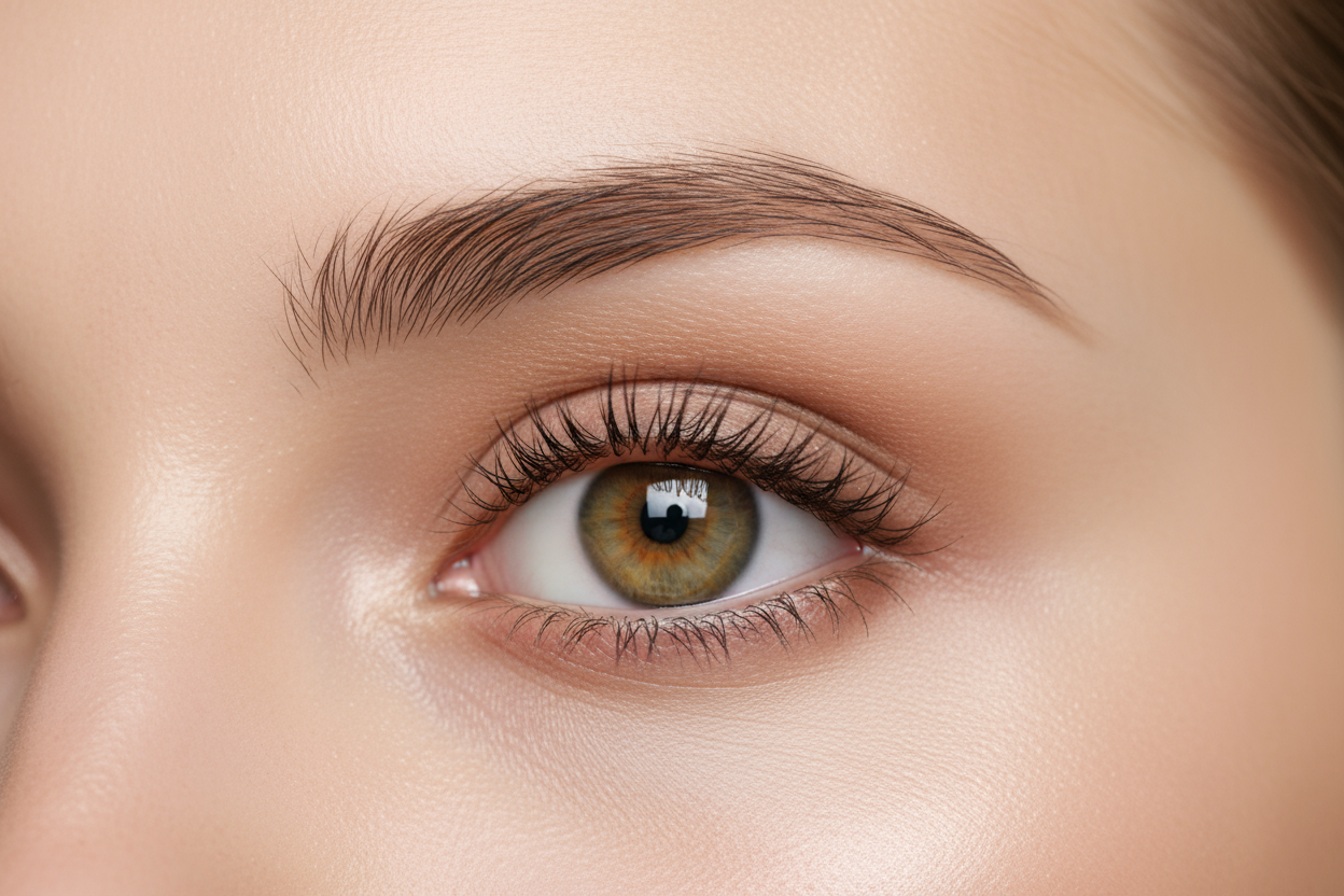 A model’s eye without dark circles 