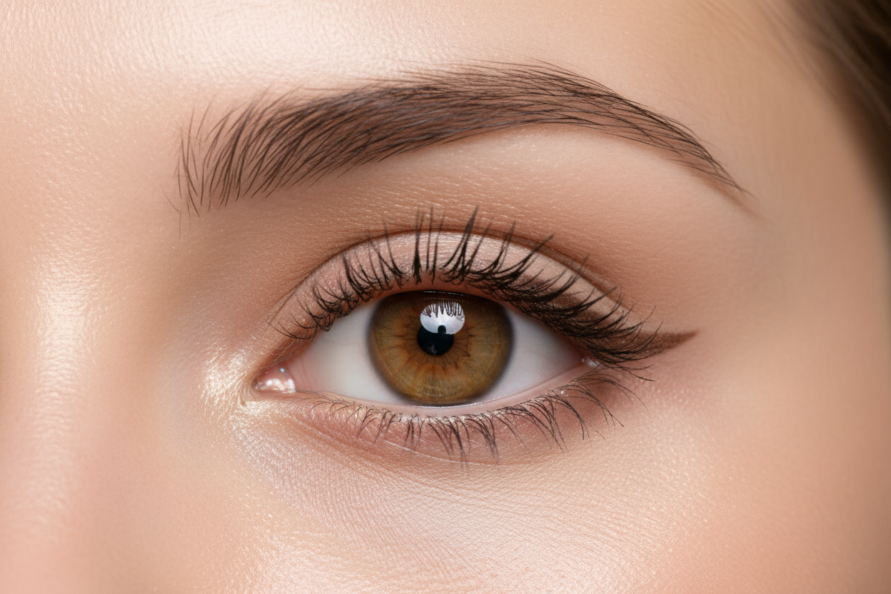 A models eye without dark circles 